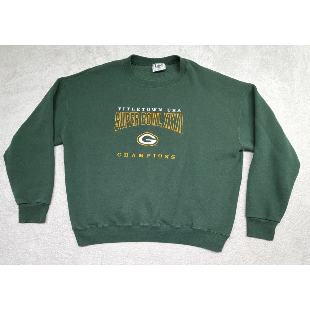 Vintage Lee Sport 90's Green Bay Packers Super Bowl XXXI Champions Men's XL USA